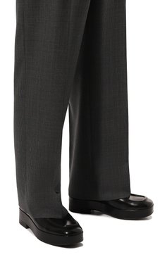 Мужские кожаные лоферы PRADA черного цвета, арт. 2DG118-LVN-F0002-X021 | Фото 3 (Стили:  Кэжуэл)