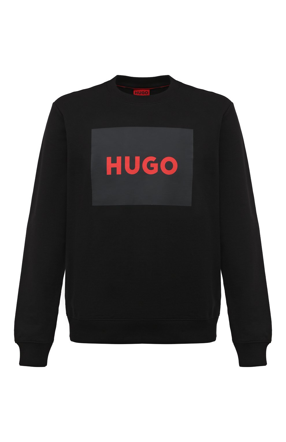 Хлопковый свитшот HUGO 50467944, цвет чёрный, размер 54 - фото 1