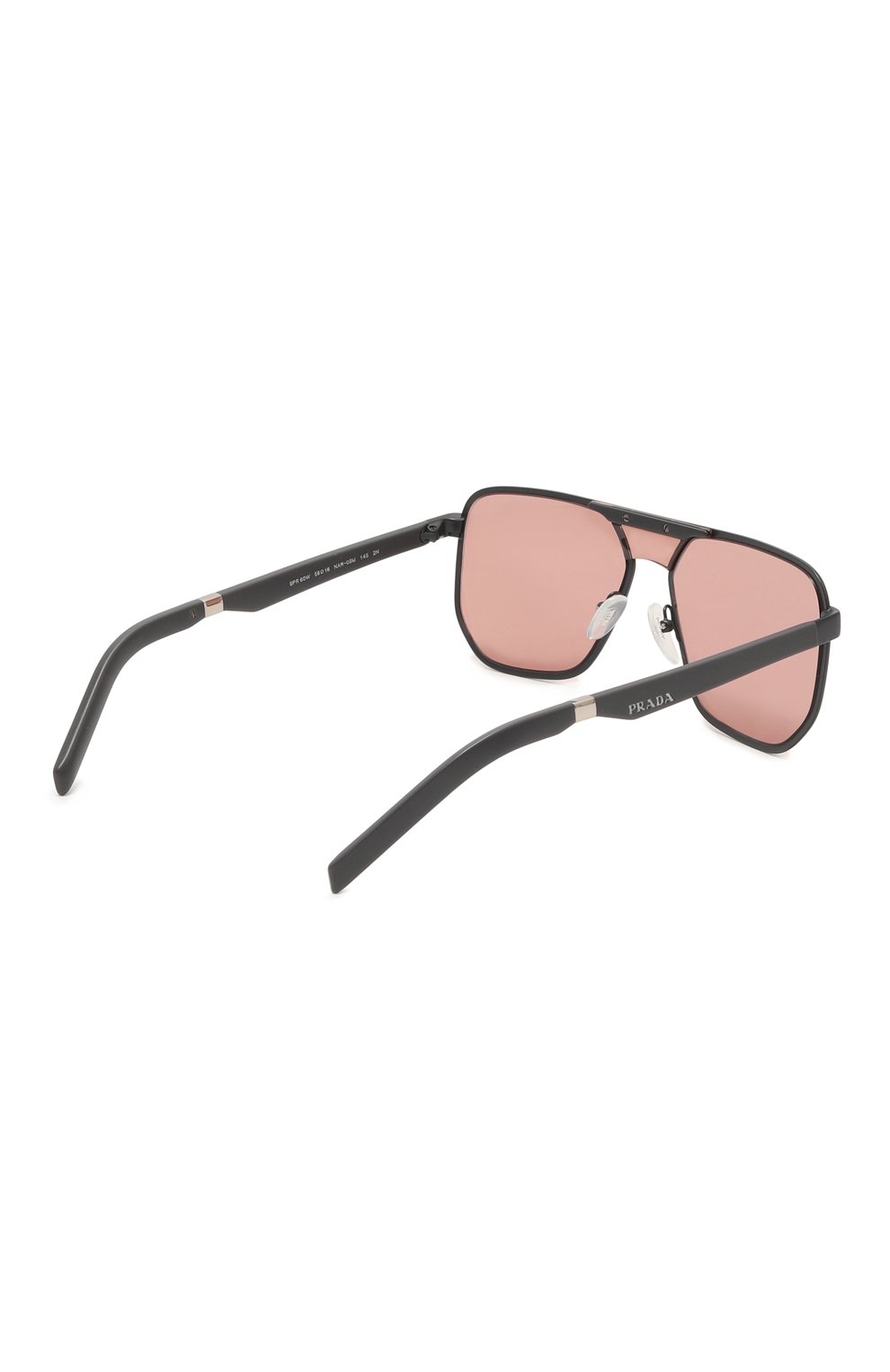 Мужские солнцезащитные очки PRADA розового цвета, арт. SPR60W-ENAR-FE08M-058 | Фото 4 (Кросс-КТ: С/з-мужское; Тип очков: С/з; Очки форма: Авиаторы; Оптика Гендер: оптика-мужское)