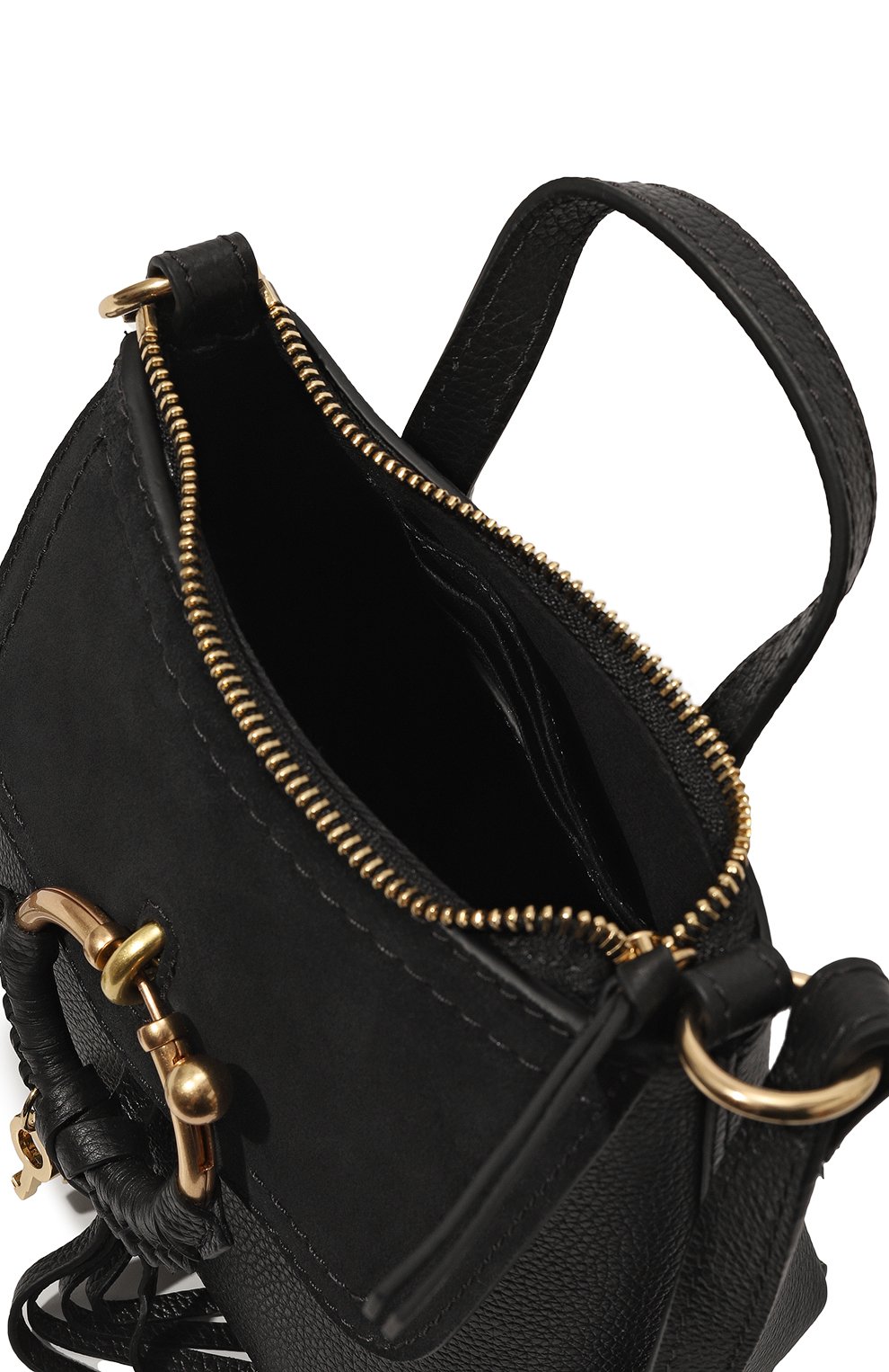 Женский рюкзак joan SEE BY CHLOÉ черного цвета, арт. CHS23SSB92330 | Фото 5 (Материал: Натуральная кожа; Материал сплава: Проставлено; Размер: mini; Драгоценные камни: Проставлено; Стили: Кэжуэл)
