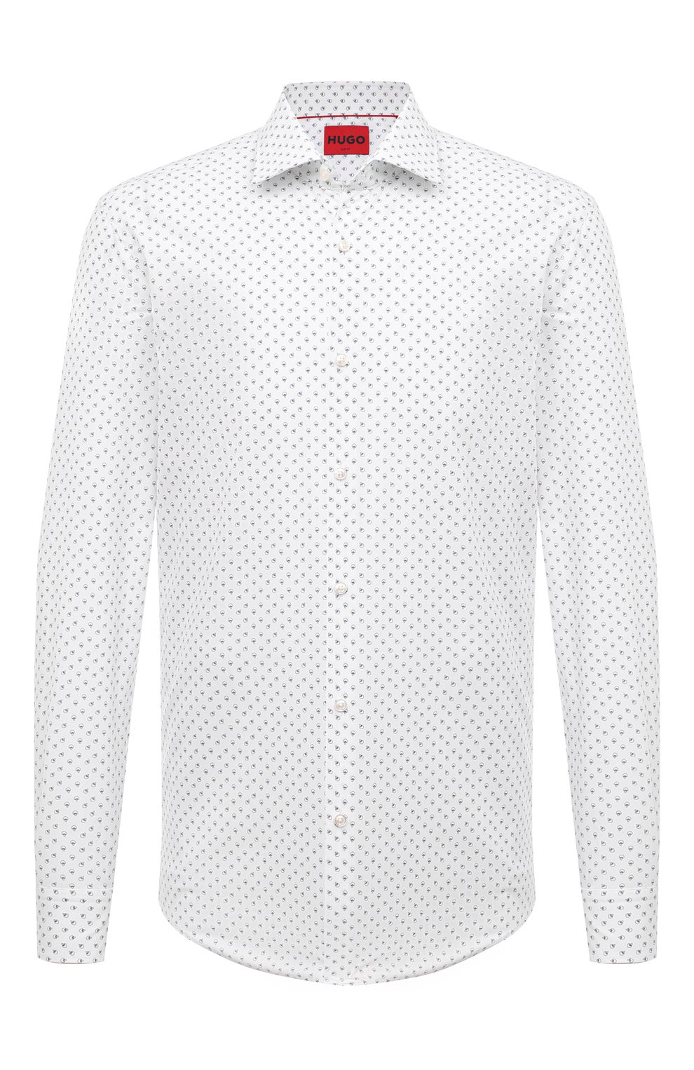 Рубашки HUGO, Хлопковая рубашка HUGO, Индия, Белый, Хлопок: 100%;, 13383672  - купить
