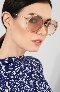 Женские солнцезащитные очки CHLOÉ золотого цвета, арт. 114SC-722 | Фото 2 (Тип очков: С/з; Статус проверки: Проверена категория)