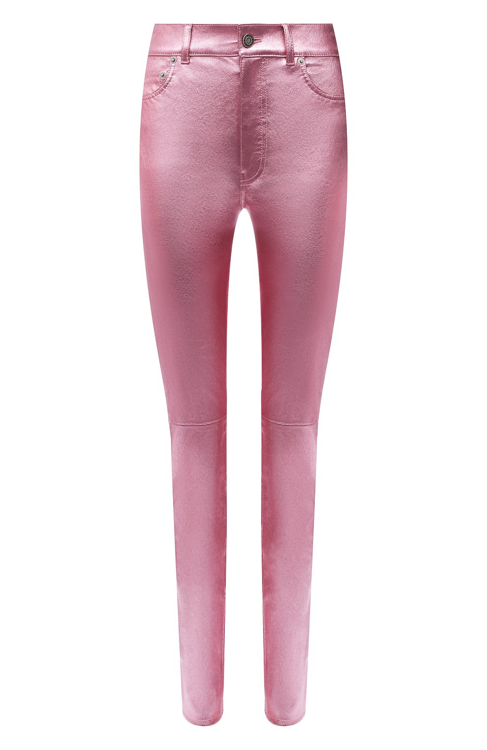 Женские кожаные брюки SAINT LAURENT розового цвета, арт. 619744/YC2XG | Фото 1 (Стили: Гламурный; Длина (брюки, джинсы): Стандартные; Женское Кросс-КТ: Брю ки-одежда, Кожаные брюки; Региональные ограничения белый список (Axapta Mercury): RU; Материал сплава: Проставлено; Материал внешний: Натуральная кожа; Драгоценные камни: Проставлено; Силуэт Ж (брюки и джинсы): Узкие; Материал подклада: Хлопок)