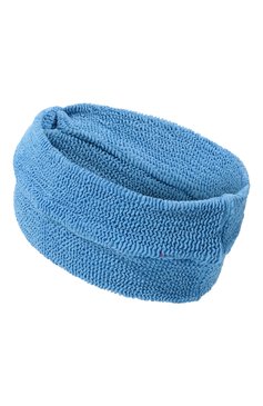 Женская повязка на голову BOND-EYE AUSTRALIA голубого цвета, арт. BOUND334E | Фото 3 (Материал: Текстиль, Синтетический материал; Материал сплава: Проставлено; Нос: Не проставлено)