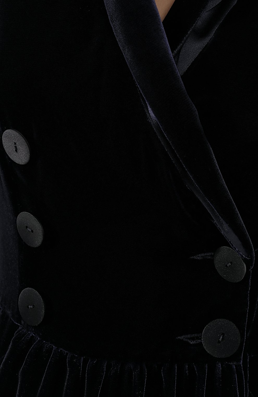 Женское платье из смеси вискозы и шелка GIORGIO ARMANI синего цвета, арт. 9WHVA03B/T0024 | Фото 5 (Рукава: Длинные; Случай: Вечерний; Материал внешний: Вискоза; Длина Ж (юбки, платья, шорты): Макси; Материал подклада: Шелк; Женское Кросс-КТ: Платье-одежда)