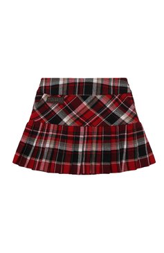 Детская хлопковая юбка DSQUARED2 красного цвета, арт. DQ1936/D0A5G | Фото 1 (Случай: Повседне вный; Материал сплава: Проставлено; Нос: Не проставлено; Материал внешний: Хлопок)