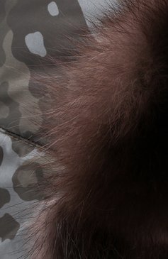 Женская шапка-ушанка из меха соболя BLACK SABLE хаки цвета, арт. BS-005AF3 | Фото 4 (Материал: Текстиль, Кашемир, Шерсть, Синтетический материал, Натуральный мех)