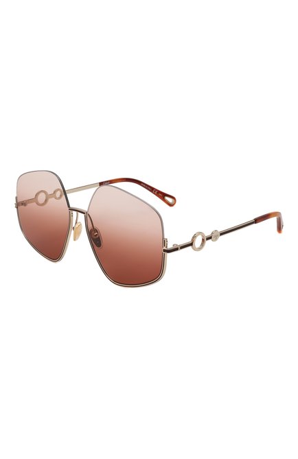 Женские солнцезащитные очки CHLOÉ коричневого цвета по цене 49950 руб., арт. CH0068S 002 | Фото 1
