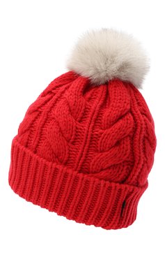 Женская шапка из шерсти и вискозы WOOLRICH красного цвета, арт. CFWWAC0082FR/UF0220 | Фото 2 (Материал: Текстиль, Шерсть, Вискоза)
