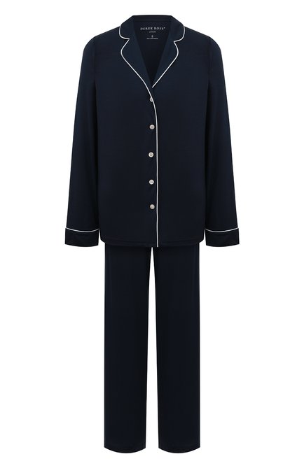 Женская пижама DEREK ROSE темно-синего цвета, арт. 2034-LARA001 | Фото 1 (Материал внешний: Синтетический материал)