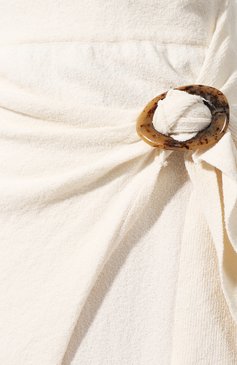 Женская юбка NANUSHKA белого цвета, арт. SASHA_CREME_TERRY | Фото 5 (Материал внешний: Синтетический материал, Хлопок; Женское Кросс-КТ: Юбка-одежда; Длина Ж (юбки, платья, шорты): Миди, Макси)