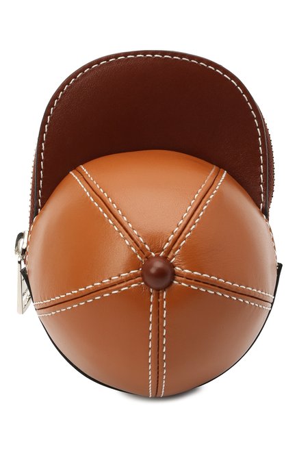 Женская сумка nano cap JW ANDERSON коричневого цвета, арт. HB0232 LA0020 | Фото 1 (Ремень/цепочка: На ремешке; Материал: Натуральная кожа; Размер: mini; Сумки-технические: Сумки через плечо)