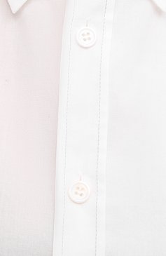 Женская хлопковая рубашка Y`S белого цвета, арт. YT-B01-030 | Фото 5 (Рукава: Длинные; Принт: Без принта; Женское Кросс-КТ: Рубашка-одежда; Длина (для топов): Удлиненные; Региональные ограничения белый список (Axapta Mercury): RU; Материал сплава: Проставлено; Материал внешний: Хлопок; Драгоценные камни: Проставлено; Стили: Минимализм)