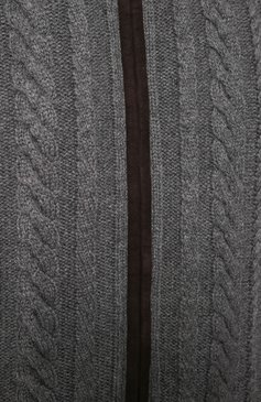 Мужской кашемировый бомбер с меховой подкладкой ANDREA CAMPAGNA серого цвета, арт. MTG107 | Фото 5 (Кросс-КТ: Куртка, бомбер; Мужское Кросс-КТ: шерсть и кашемир, утепленные куртки, Верхняя одежда; Материал внешний: Шерсть, Кашемир; Рукава: Длинные; Принт: Без принта; Материал утеплителя: Натуральный мех; Материал сплава: Проставлено; Драгоценные камни: Проставлено; Длина (верхняя одежда): Короткие)