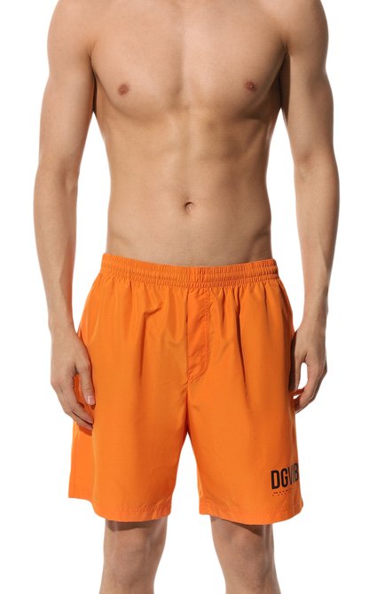 Мужские плавки-шорты DOLCE & GABBANA оранжевого цвета, арт. M4F25T/FUSFW | Фото 2 (Материал внешний: Синтетический материал; Материал сплава: Проставлено; Нос: Не проставлено)