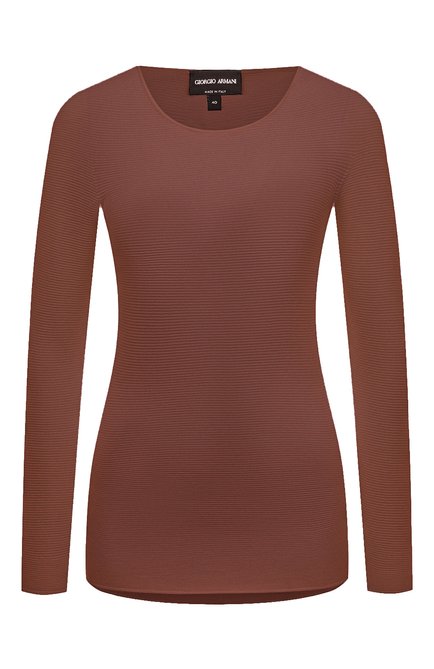 Женский пуловер GIORGIO ARMANI коричневого цвета по цене 51300 руб., арт. 8NAM31/AM05Z | Фото 1