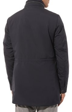 Мужская пуховая куртка bracci-skt MOORER темно-синего цвета, арт. ICCAR-SKT | Фото 4 (Кросс-КТ: Куртка; Рукава: Длинные; Длина (верхняя одежда): До середины бедра; Материал внешний: Синтетический материал; Материал сплава: Проставлено; Мужское Кросс-КТ: Куртка-пуховая; Материал подклада: Синтетический материал; Драгоценные камни: Проставлено; Стили: Кэжуэл)