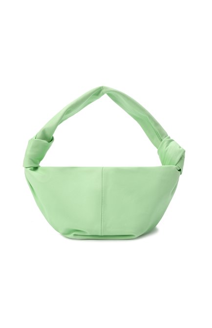 Женская сумка double knot mini BOTTEGA VENETA светло-зеленого цвета, арт. 629635/V1BW0 | Фото 1 (Материал: Натуральная кожа; Размер: mini; Сумки-технические: Сумки top-handle)