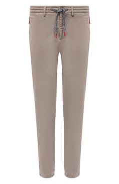 Мужские джоггеры KITON бежевого цвета, арт. UFPPZJ0344A | Фото 1 (Big sizes: Big Sizes; Длина (брюки, джинсы): Стандартные; Материал внешний: Хлопок, Лиоцелл, Растительное волокно; Силуэт М (брюки): Джоггеры; Стили: Кэжуэл)