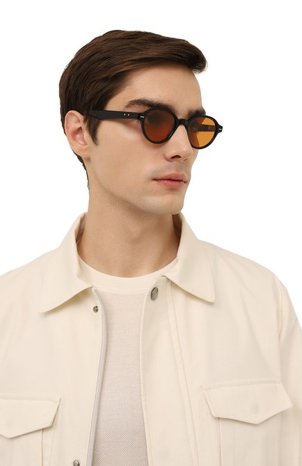 Мужские солнцезащитные очки PETER&MAY WALK оранжевого цвета, арт. S#88 BIG GURU BLACK C0GNAC | Фото 2 (Тип очков: С/з; Кросс-КТ: С/з-мужское; Материал: Пластик; Оптика Гендер: оптика-мужское; Очки форма: Круглые)