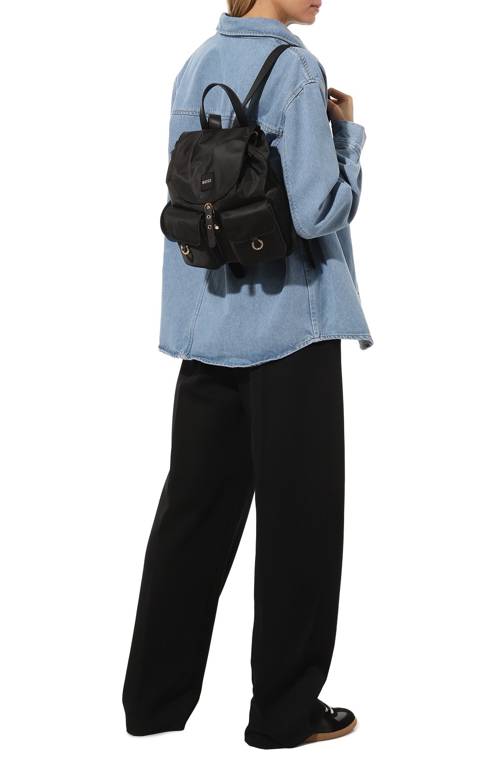 Женский рюкзак nikky BOSS черного цвета, арт. 50487418 | Фото 7 (Размер: medium; Материал: Текстиль; Стили: Кэжуэл)