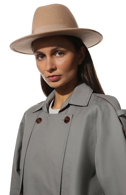 Женская шляпа london COCOSHNICK HEADDRESS бежевого цвета, арт. londonbasic | Фото 2 (Материал: Шерсть, Текстиль)
