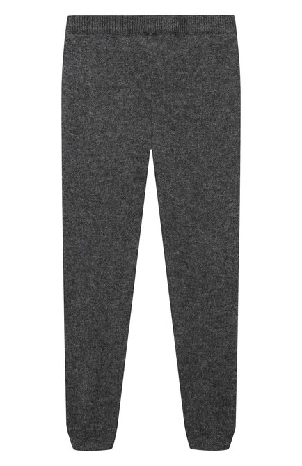 Детские кашемировые брюки OSCAR ET VALENTINE темно-серого цвета, арт. W23LEG01M | Фото 2 (Материал внешний: Шерсть, Кашемир; Нос: Не проставлено; Материал сплава: Проставлено)