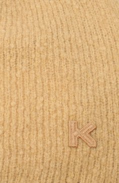 Женская шапка из шерсти и кашемира KENZO бежевого цвета, арт. FA68BU107KEF | Фото 3 (Материал: Текстиль, Шерсть)