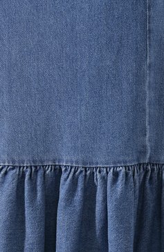 Женское джинсовое платье MM6 синего цвета, арт. S52CT0523/S30460 | Фото 5 (Кросс-КТ: Деним; Рукава: Короткие, Без рукавов; Случай: Повседневный; Материал внешний: Хлопок; Длина Ж (юбки, платья, шорты): До колена; Женское Кросс-КТ: Платье-одежда; Статус проверки: Проверена категория)