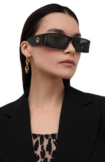 Женские солнцезащитные очки LINDA FARROW черного цвета, арт. LFL1274C1SUN | Фото 2 (Тип очков: С/з; Оптика Гендер: оптика-женское)