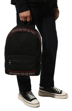 Женский текстильный рюкзак metropolitan ALEXANDER MCQUEEN черного цвета, арт. 646457/1AAAJ | Фото 4 (Материал: Текстиль; Размер: large)