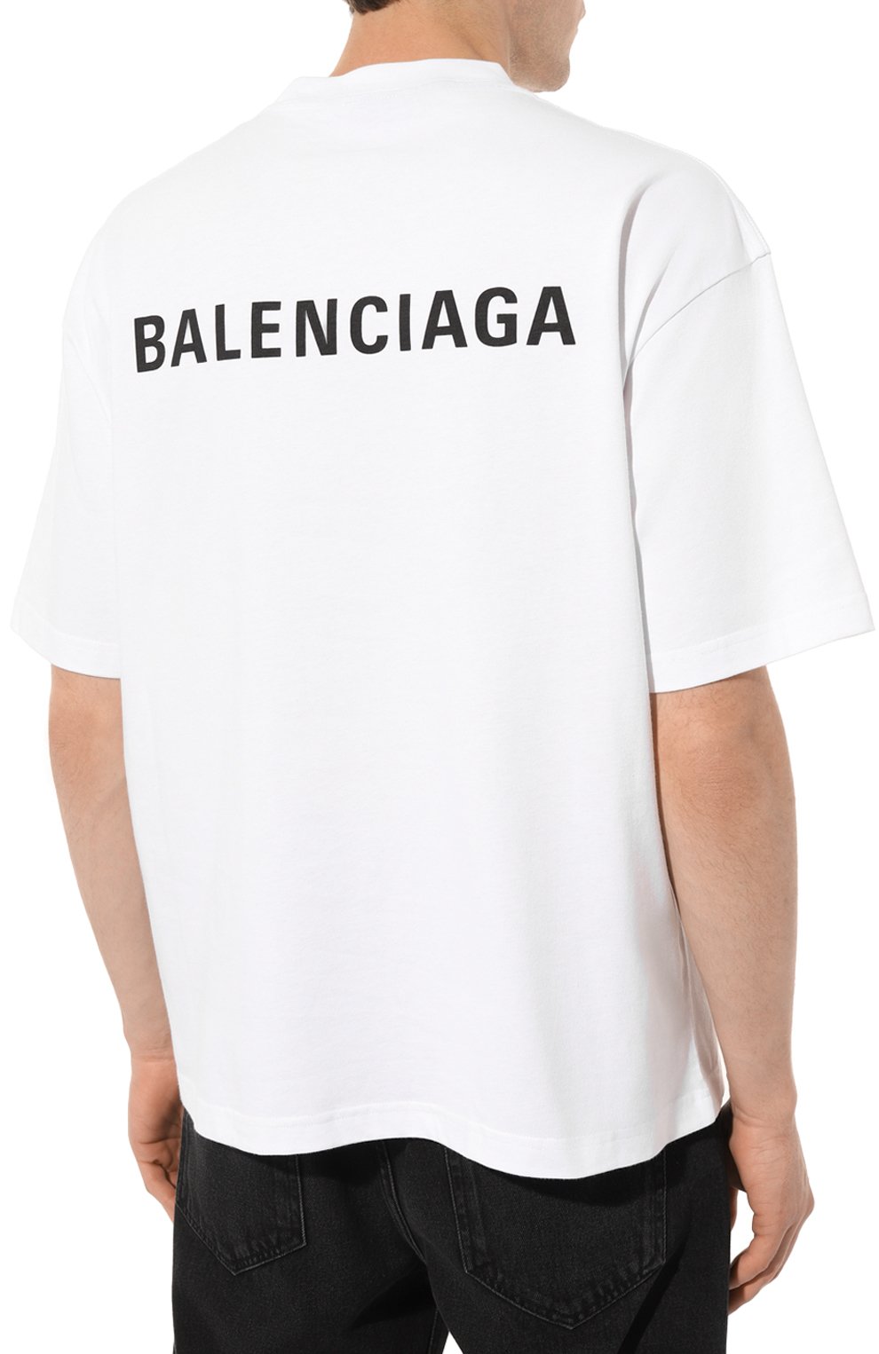 Хлопковая футболка Balenciaga  612966 TIVG5 Фото 4