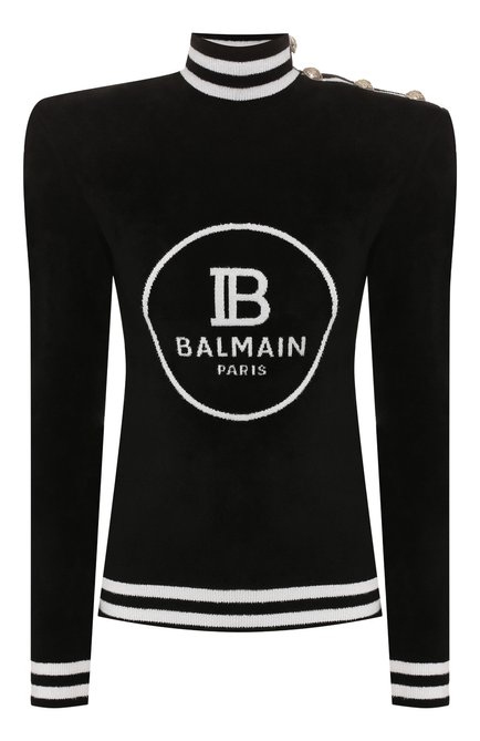 Женский пуловер  BALMAIN черно-белого цвета по цене 169000 руб., арт. SF13070/K414 | Фото 1