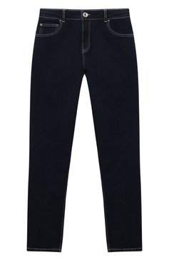 Детские джинсы ELEVENTY темно-синего цвета, арт. ET6P90 Z0798/6-10 | Фото 1 (Детали: Однотонный; Материал сплава: Проставлено; Нос: Не проставлено; Материал внешний: Хлопок)