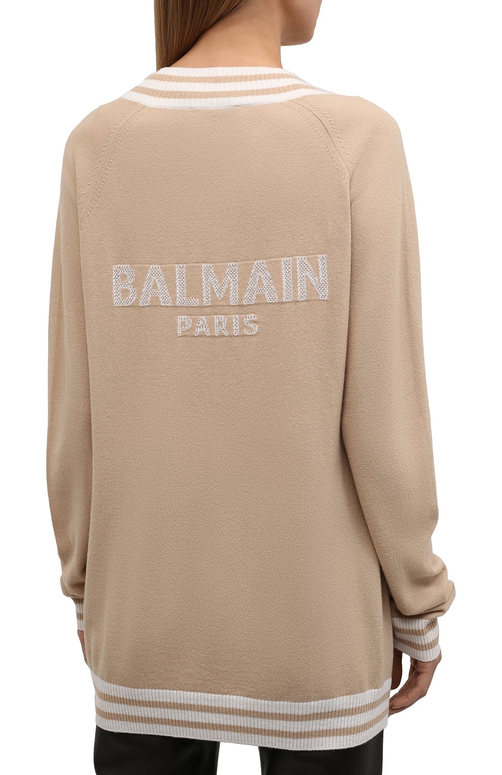 Кардиган из шерсти и кашемира Balmain  XF1K0000/KB01 Фото 4