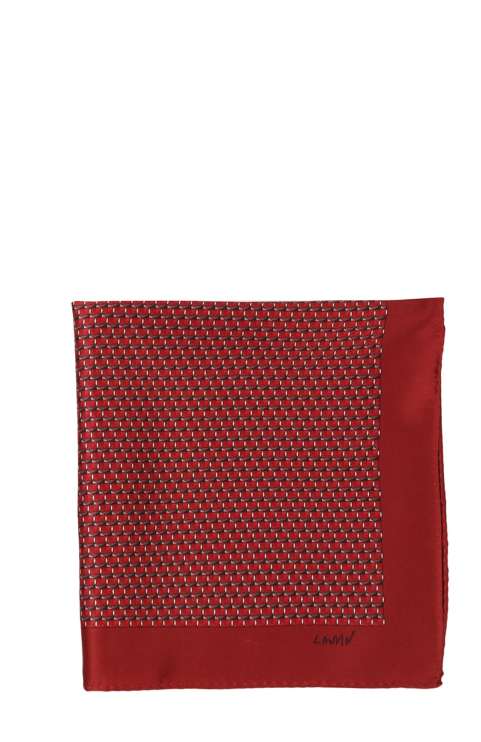 Мужской комплект из галстука и платка LANVIN красного цвета, арт. 4228 | Фото 2 (Материал: Текстиль, Шелк)