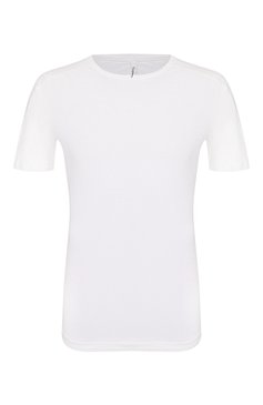 Мужская хлопковая футболка TRANSIT белого цвета, арт. CFUTRK2370 | Фото 1 (Принт: Без принта; Рукава: Короткие; Длина (для топов): Стандартные; Материал внешний: Хлопок; Стили: Кэжуэл)