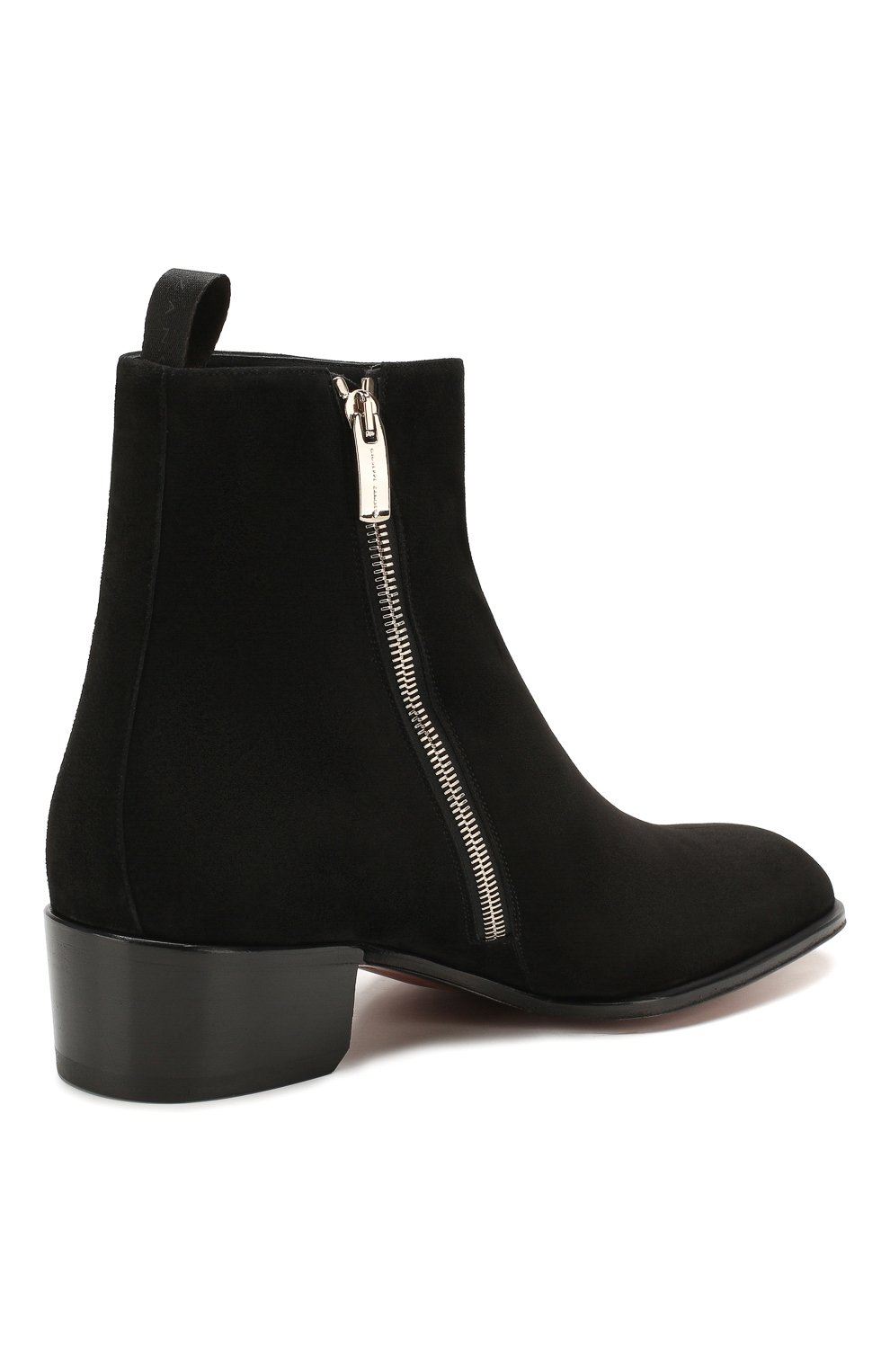 Мужские замшевые сапоги GIUSEPPE ZANOTTI DESIGN черного цвета, арт. EU00029/001 | Фото 4 (Каблук высота: Высокий; Стили: Гламурный; Материал внутренний: Натуральная кожа; Материал утеплителя: Без утеплителя; Подошва: Плоская; Мужское Кросс-КТ: Сапоги-обувь; Материал внешний: Замша)