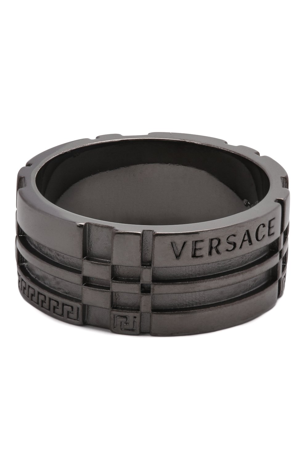 Мужское кольцо VERSACE серебряного цвет а, арт. 1000865/1A00620 | Фото 1 (Материал: Металл)