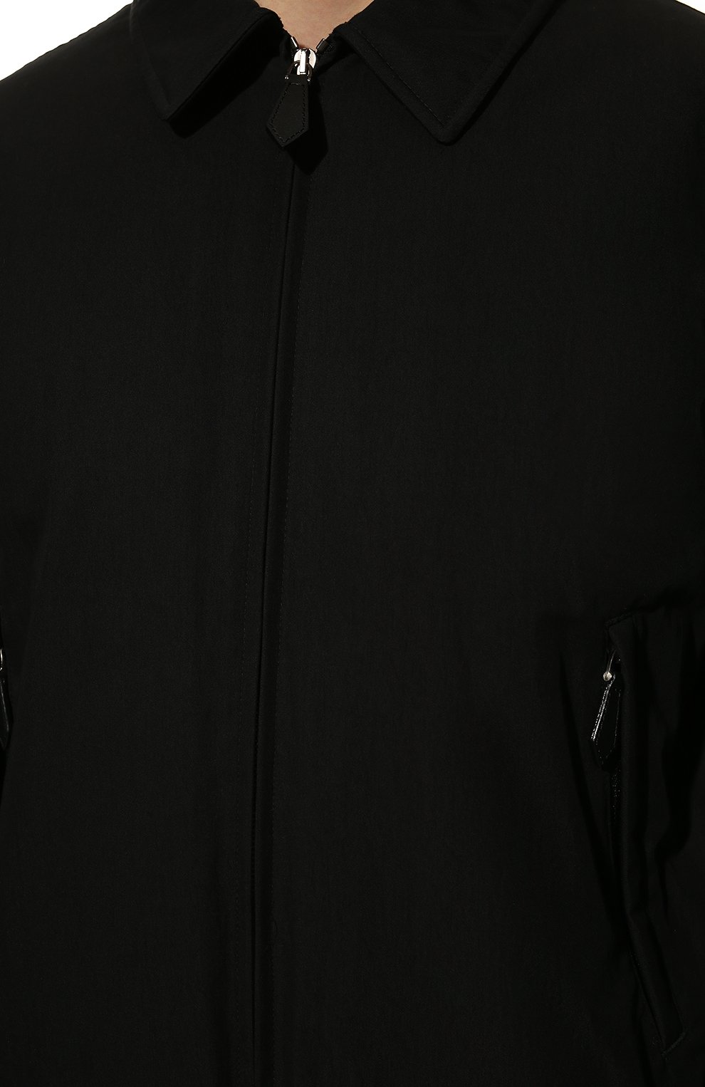 Мужской утепленный бомбер BURBERRY черного цвета, арт. 8050688 | Фото 5 (Кросс-КТ: Куртка, бомбер; Рукава: Длинные; Принт: Без принта; Материал внешний: Синтетический материал, Хлопок; Мужское Кросс-КТ: утепленные куртки; Материал сплава: Проставлено; Драгоценные камни: Проставлено; Длина (верхняя одежда): Короткие; Материал подклада: Хлопок; Стили: Кэжуэл)