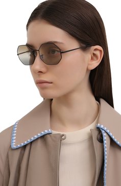 Женские солнцезащитные очки RAY-BAN черного цвета, арт. 1972-002/GB | Фото 2 (Кросс-КТ: С/з-унисекс; Региональные ограничения белый список (Axapta Mercury): RU; Тип очков: С/з; Очки форма: Креативные, Круглые; Оптика Гендер: оптика-унисекс)