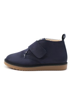 Детские кожаные ботинки EMPORIO ARMANI синего цвета, арт. XMN005/X0R07 | Фото 2 (Материал утеплителя: Натуральный мех; Региональные ограничения белый список (Axapta Mercury): RU)