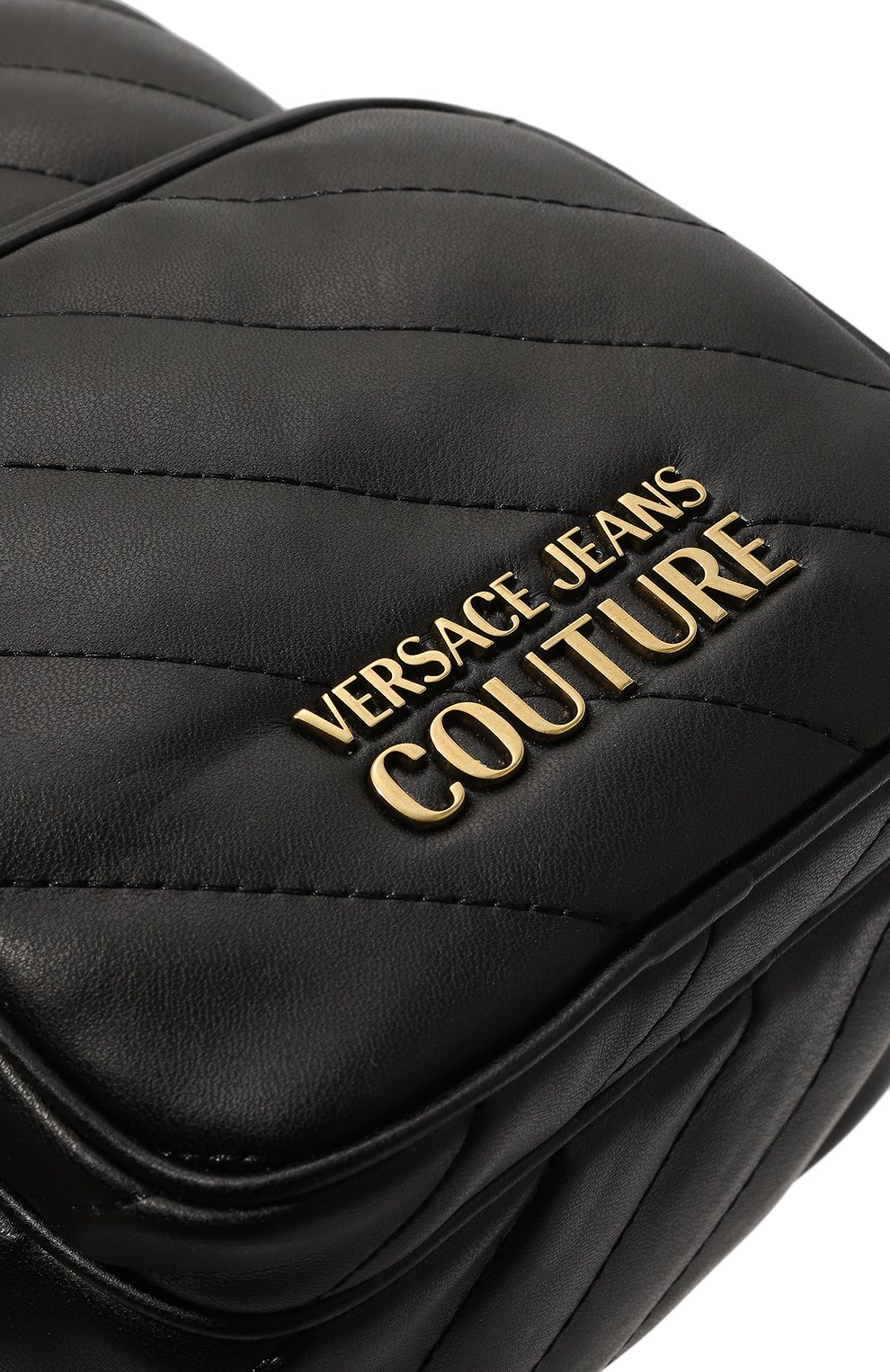 Женский рюкзак VERSACE JEANS COUTURE черного цвета, арт. 74VA4BAG/ZS409 | Фото 3 (Материал сплава: Проставлено; Размер: mini; Ремень/цепочк�а: На ремешке; Драгоценные камни: Проставлено; Стили: Кэжуэл)