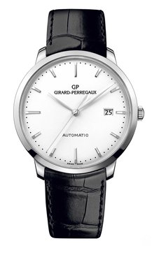 Мужские часы steel date white GIRARD-PERREGAUX бесцветного цвета, арт. 49555-11-131-BB60 | Фото 1 (Механизм: Автомат; Материал корпуса: Сталь; Цвет циферблата: Белый)