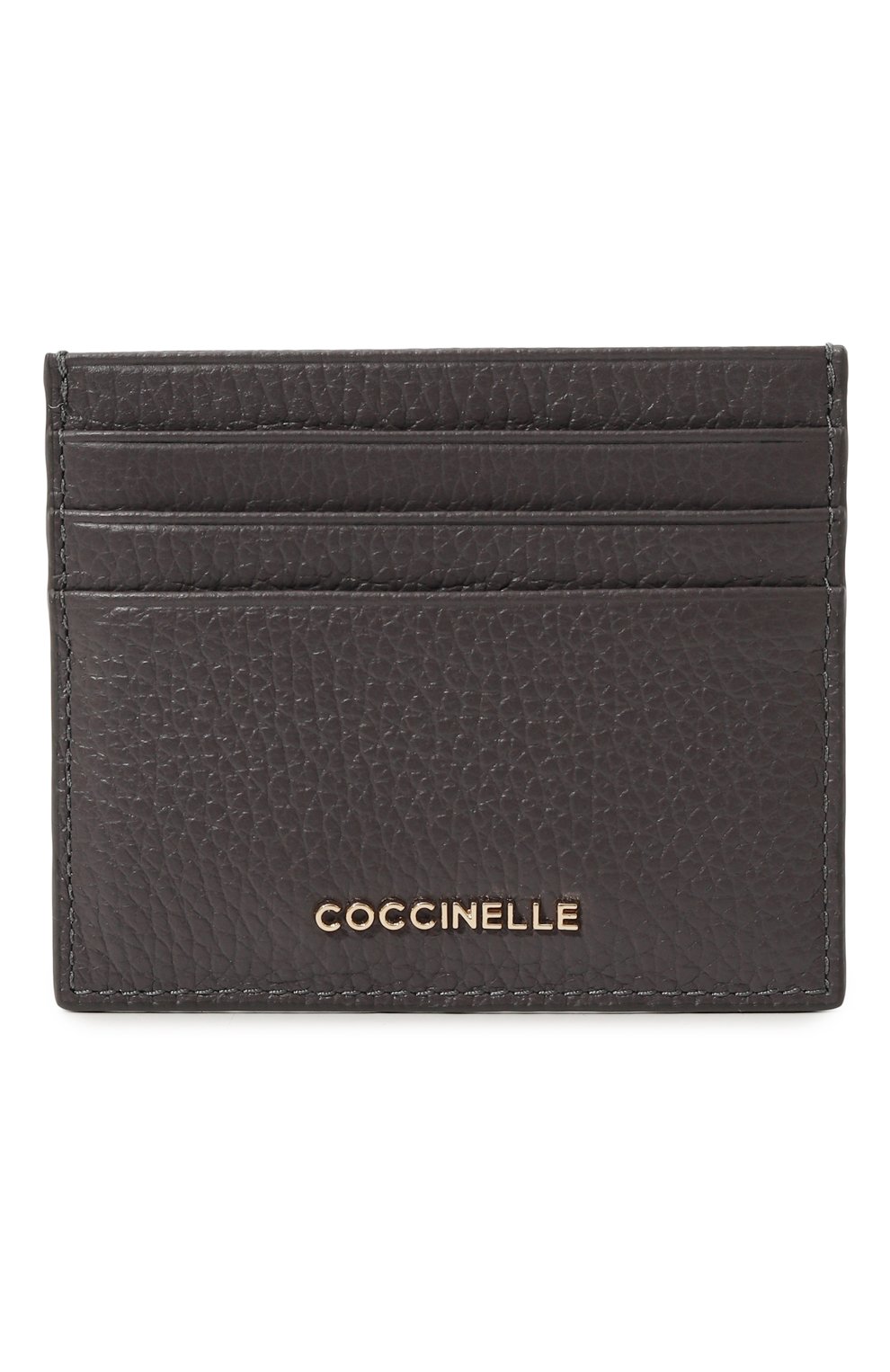 Женский кожаный футляр для кредитных карт COCCINELLE серого цвета, арт. E2 MW5 12 95 01 | Фото 1 (Материал: Натуральная кожа; Материал сплава: Проставлено; Нос: Не проставлено)