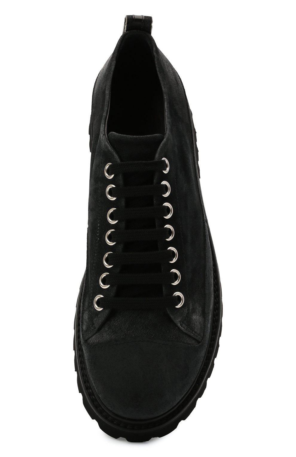 Мужские кожаные ботинки PREMIATA че�рного цвета, арт. 31914/BLED+N0BAR | Фото 5 (Мужское Кросс-КТ: Ботинки-обувь; Материал внутренний: Натуральная кожа; Материал утеплителя: Без утеплителя; Подошва: Плоская; Материал внешний: Замша)