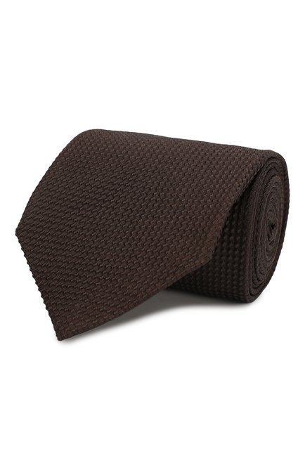 Мужской шелковый галстук TOM FORD коричневого цвета, арт. 6TF05/XTF | Фото 1 (Материал: Текстиль, Шелк; Принт: Без принта; Статус проверки: Проверена категория)