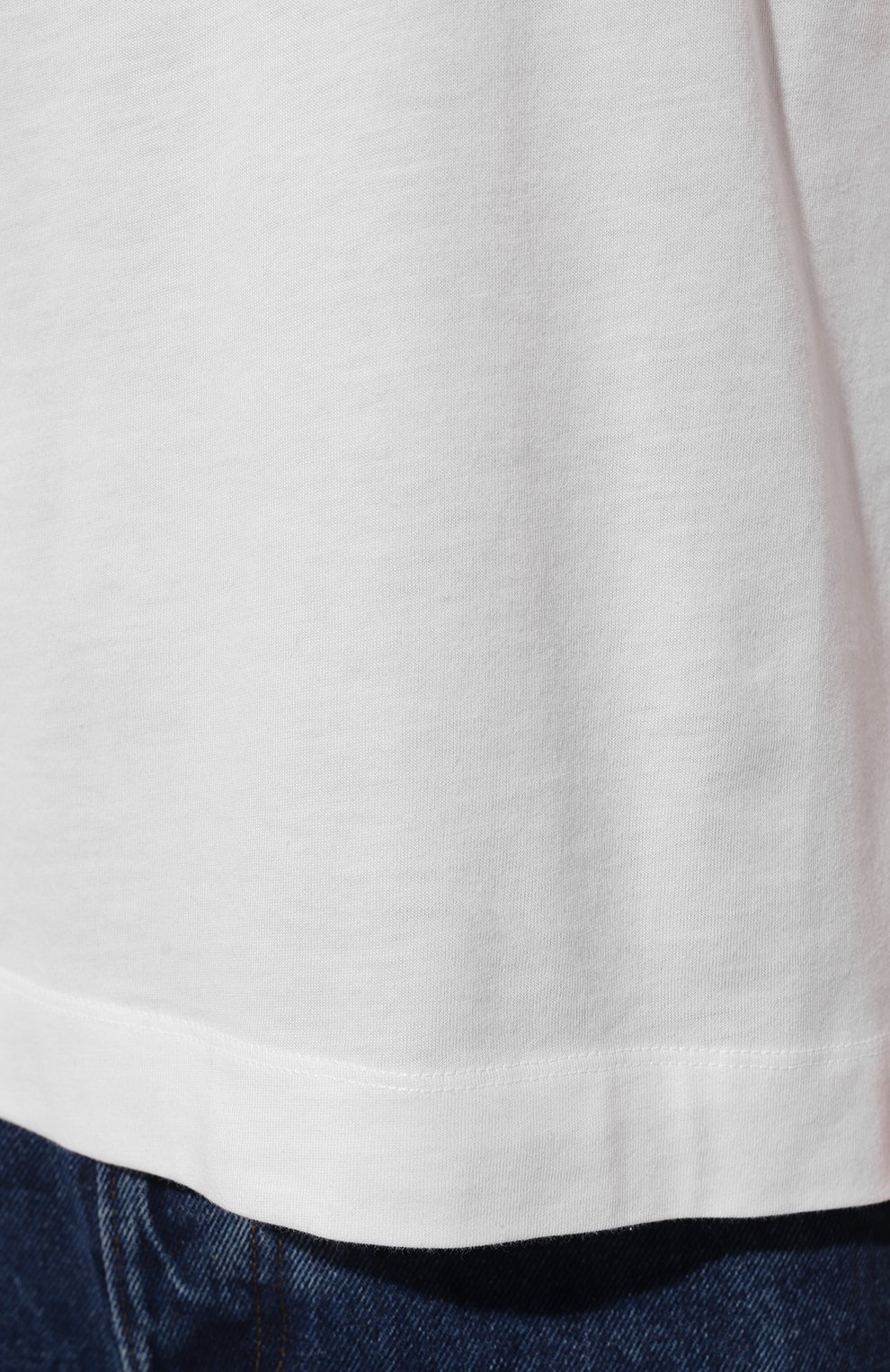 Мужская хлопковая футболка DRIES VAN NOTEN белого цвета, арт. 231-021133-6600 | Фото 5 (Принт: Без принта; Рукава: Короткие; Длина (для топов): Стандартные; Материал внешний: Хлопок; Стили: Кэжуэл)