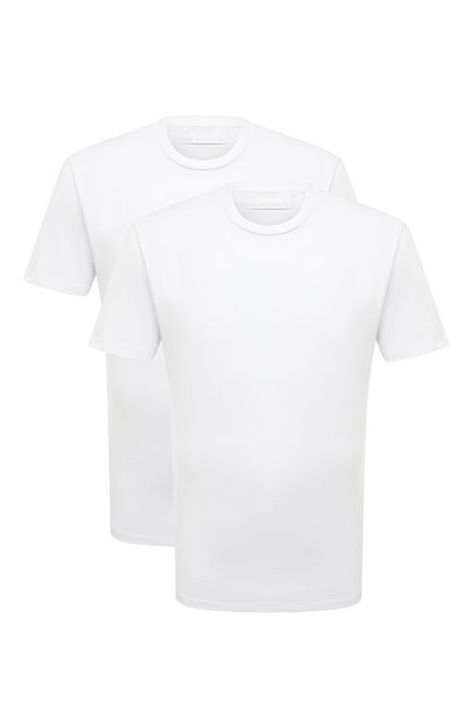 Мужская комплект из двух футболок NEIL BARRETT белого цвета, арт. PBJT170/V503C | Фото 1 (Драгоценные камни: Проставлено; Материал сплава: Проставлено; Рукава: Короткие; Материал внешний: Хлопок; Длина (для топов): Стандартные)