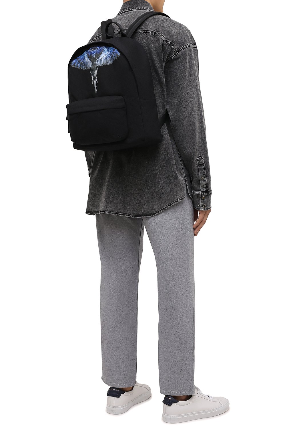 Мужской текстильный рюкзак MARCELO BURLON черного цвета, арт. CMNB006F21FAB001 | Фото 2 (Материал: Текстиль; Стили: Кэжуэл; Размер: large)